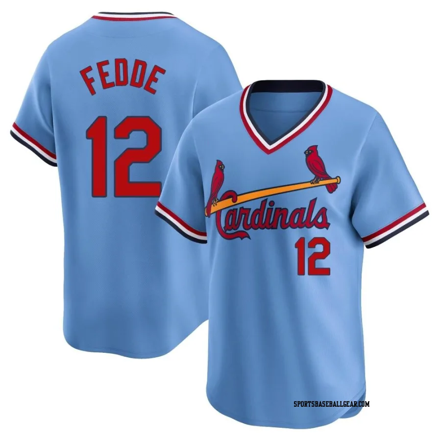 Erick Fedde Men's St. Louis Cardinals Light Blue Limited Cooperstown Collection Jersey