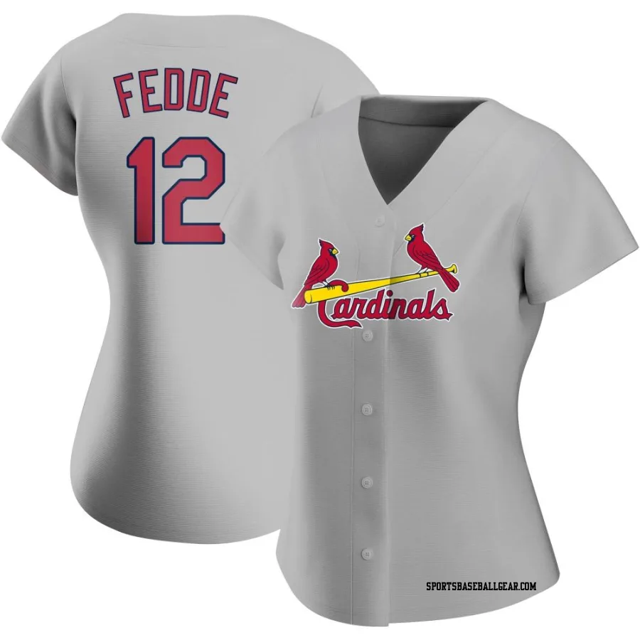 Erick Fedde Women's St. Louis Cardinals Gray Authentic Road Jersey