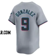 Erik Gonzalez Men's Miami Marlins Gray Limited Road Jersey