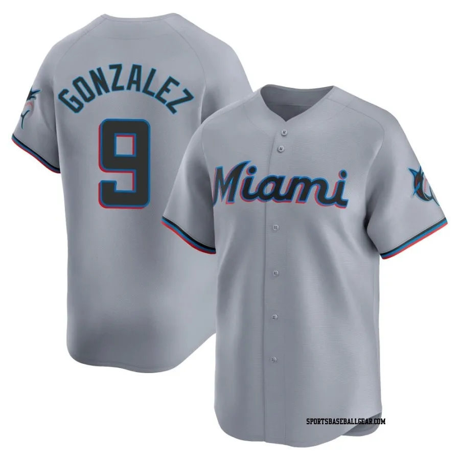 Erik Gonzalez Men's Miami Marlins Gray Limited Road Jersey