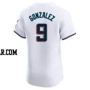 Erik Gonzalez Men's Miami Marlins White Elite Home Jersey