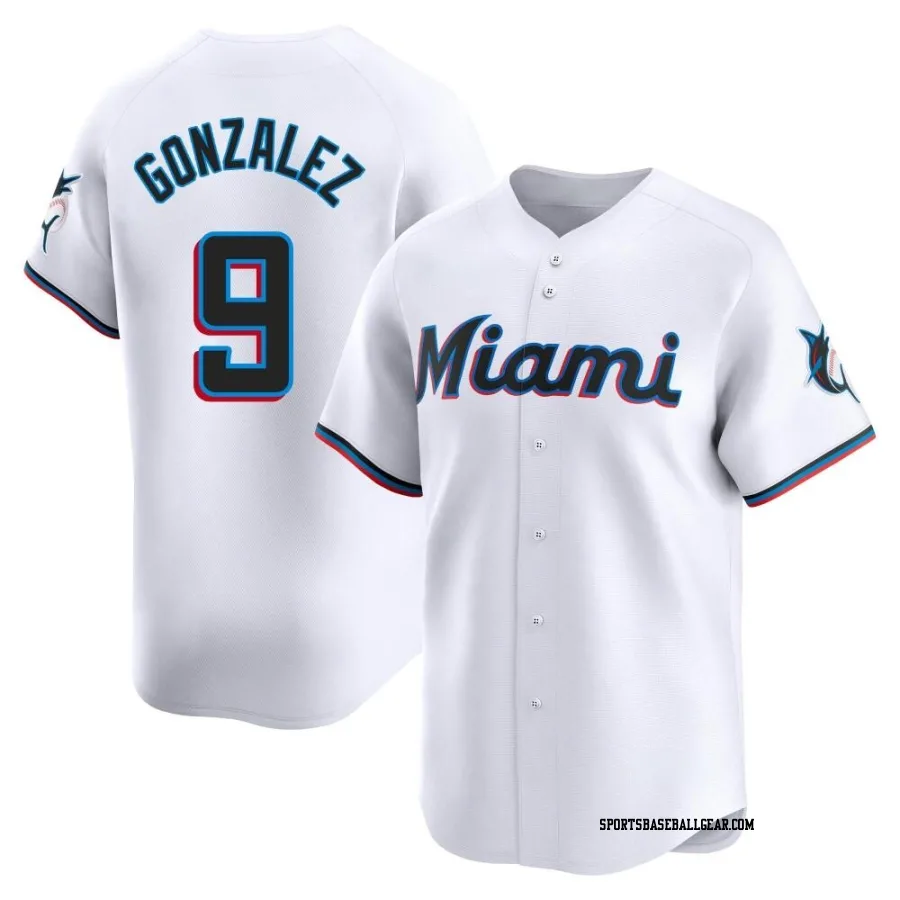 Erik Gonzalez Men's Miami Marlins White Limited Home Jersey