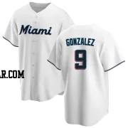 Erik Gonzalez Men's Miami Marlins White Replica Home Jersey