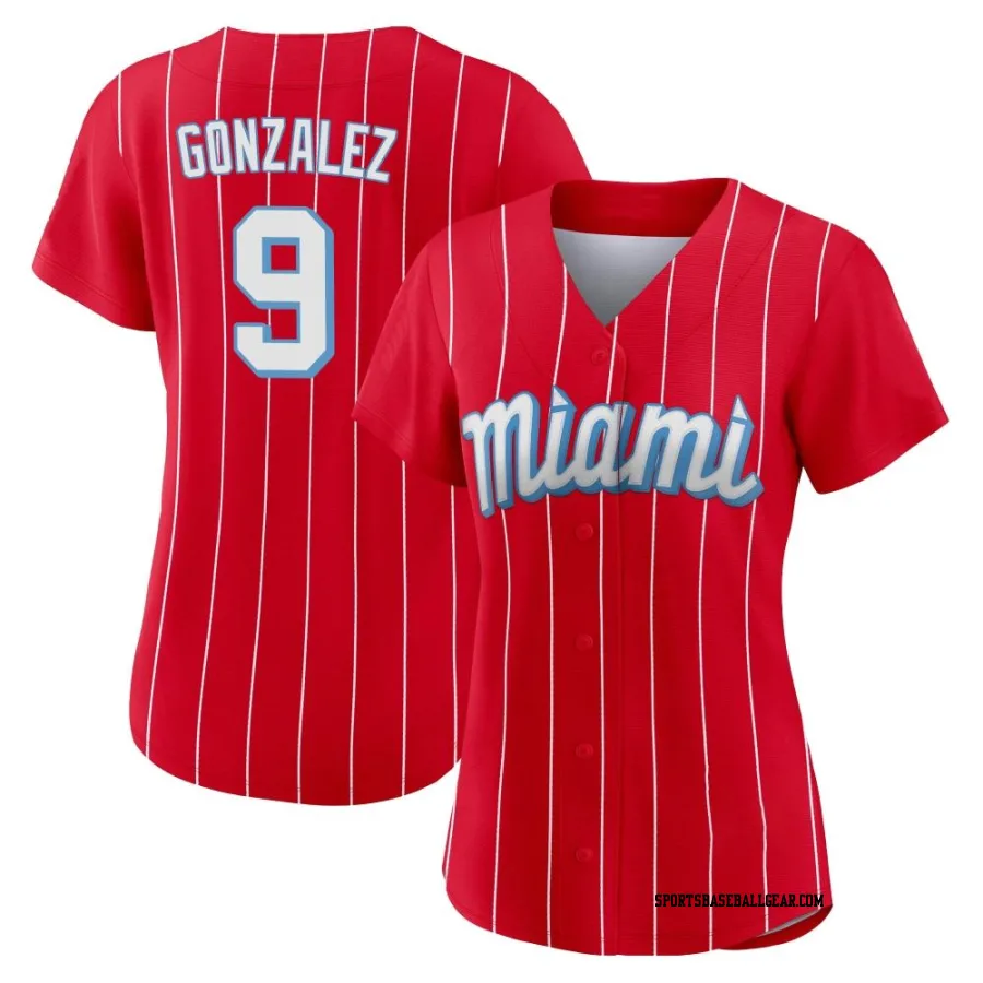 Erik Gonzalez Women's Miami Marlins Red Replica 2021 City Connect Jersey