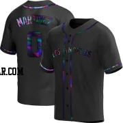 Erik Martinez Youth Los Angeles Angels Black Holographic Replica Alternate Jersey