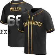 Erik Miller Men's San Francisco Giants Black Golden Replica Alternate Jersey