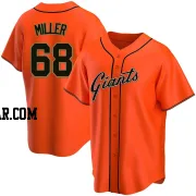 Erik Miller Men's San Francisco Giants Orange Replica Alternate Jersey