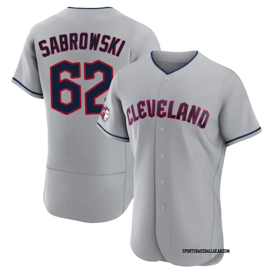 Erik Sabrowski Men's Cleveland Guardians Gray Authentic Road Jersey