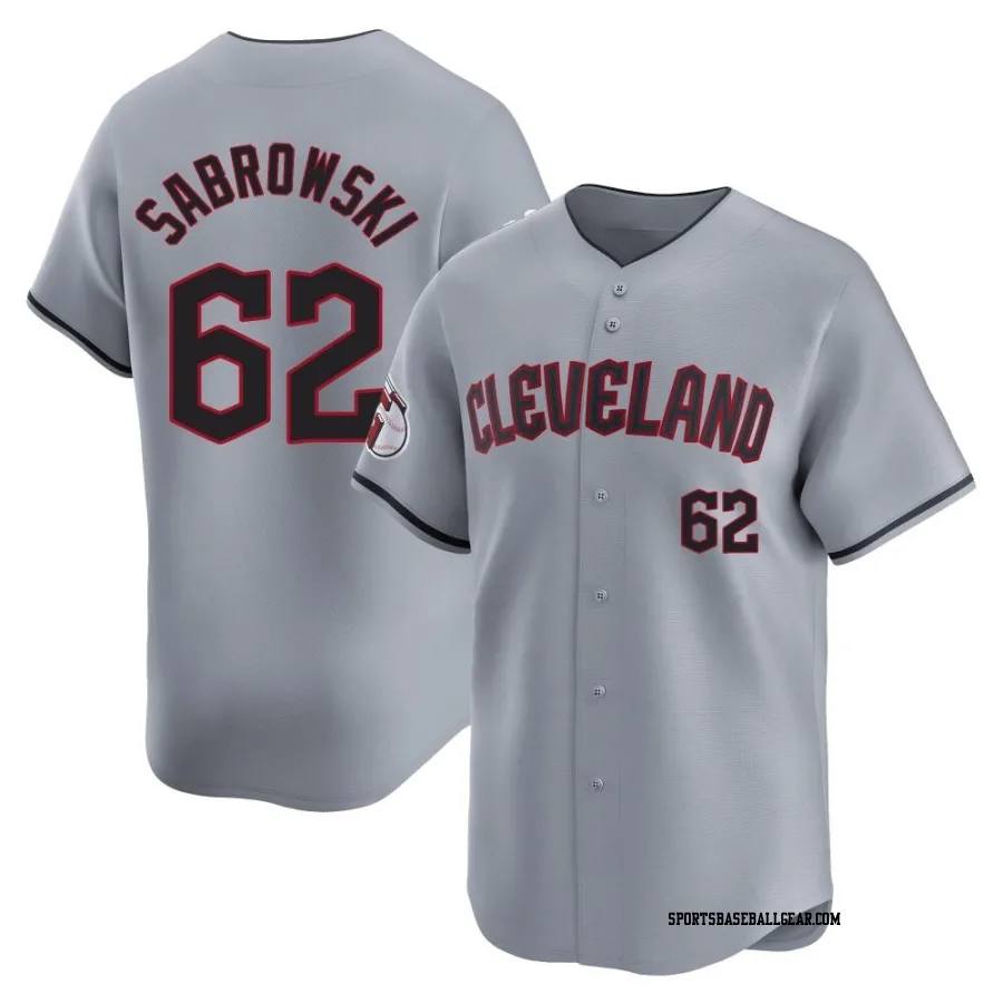 Erik Sabrowski Men's Cleveland Guardians Gray Limited Road Jersey