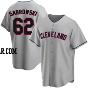 Erik Sabrowski Men's Cleveland Guardians Gray Replica Road Jersey