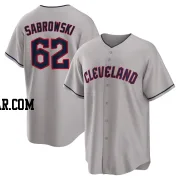 Erik Sabrowski Men's Cleveland Guardians Gray Replica Road Jersey