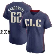 Erik Sabrowski Men's Cleveland Guardians Navy Elite 2024 City Connect Jersey