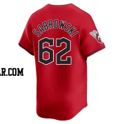 Erik Sabrowski Men's Cleveland Guardians Red Limited Alternate Jersey