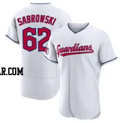 Erik Sabrowski Men's Cleveland Guardians White Authentic Home Jersey