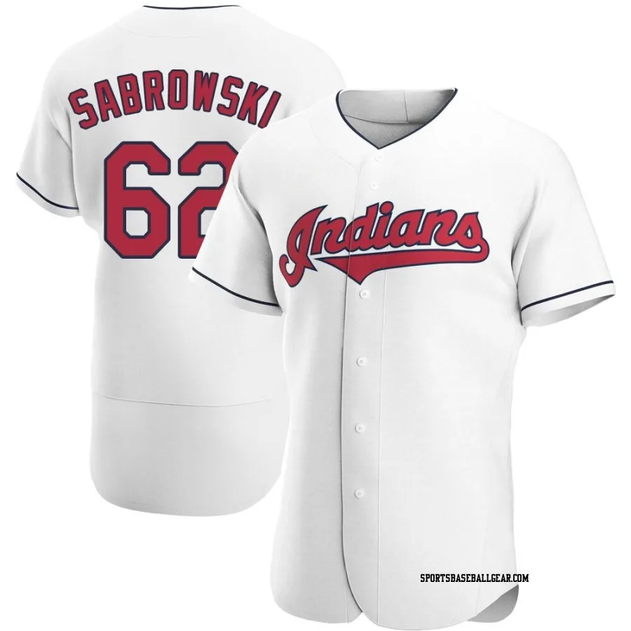 Erik Sabrowski Men's Cleveland Guardians White Authentic Home Jersey