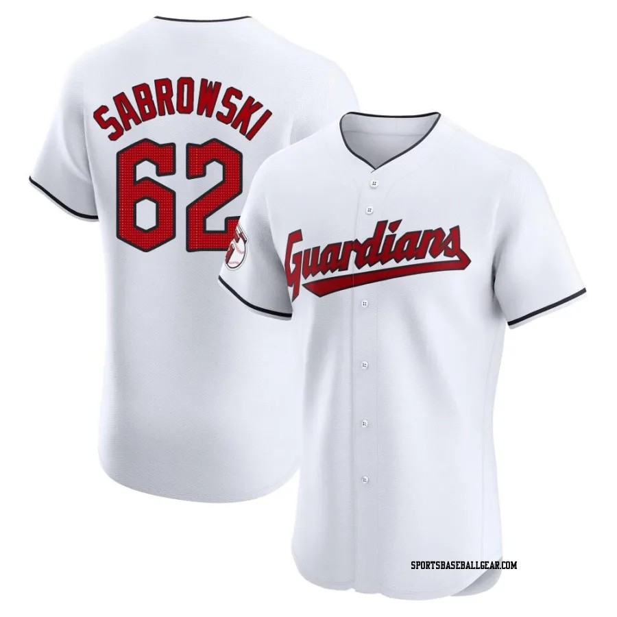 Erik Sabrowski Men's Cleveland Guardians White Elite Home Jersey