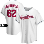 Erik Sabrowski Men's Cleveland Guardians White Replica Home Jersey