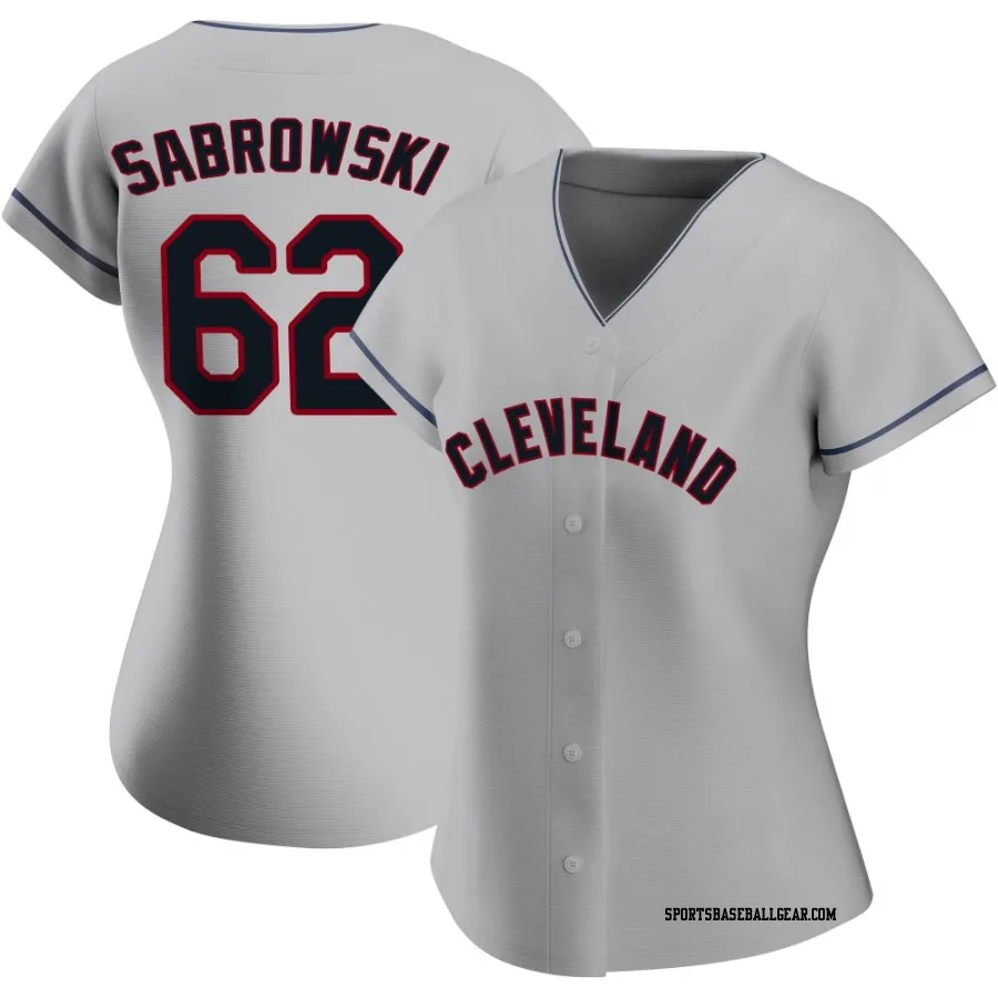 Erik Sabrowski Women's Cleveland Guardians Gray Authentic Road Jersey