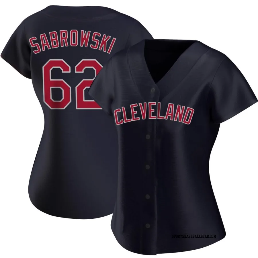 Erik Sabrowski Women's Cleveland Guardians Navy Replica Alternate Jersey