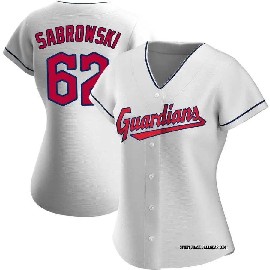 Erik Sabrowski Women's Cleveland Guardians White Authentic Home Jersey