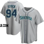 Erik Stock Men's Seattle Mariners Gray Replica Road Jersey