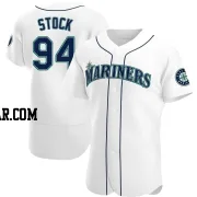 Erik Stock Men's Seattle Mariners White Authentic Home Jersey