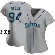 Erik Stock Women's Seattle Mariners Gray Authentic Road Jersey