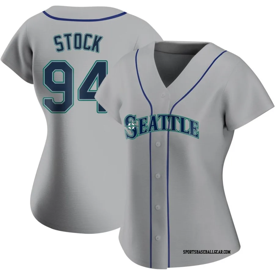 Erik Stock Women's Seattle Mariners Gray Replica Road Jersey