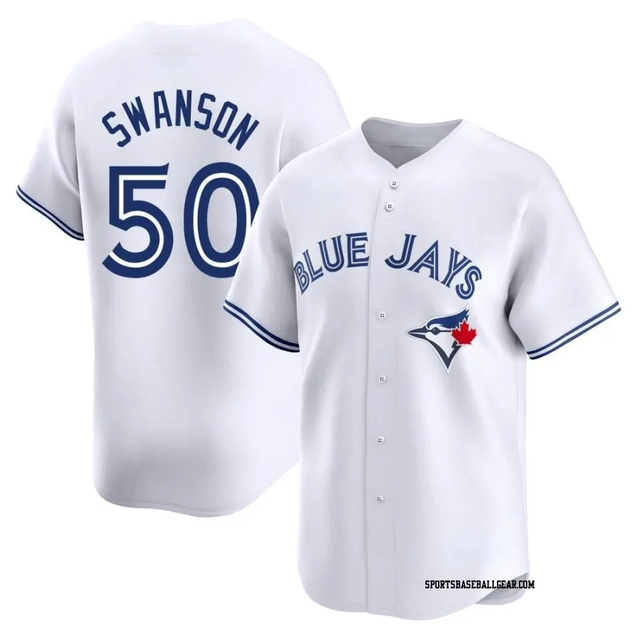 Erik Swanson Men's Toronto Blue Jays White Limited Home Jersey