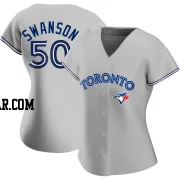 Erik Swanson Women's Toronto Blue Jays Gray Authentic Road Jersey