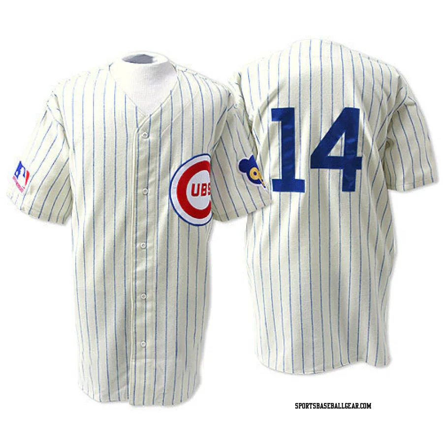 Ernie Banks Men's Chicago Cubs Cream Replica 1969 Throwback Jersey