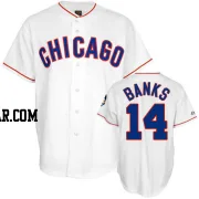 Ernie Banks Men's Chicago Cubs White Authentic 1968 Throwback Jersey