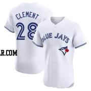 Ernie Clement Men's Toronto Blue Jays White Elite Home Jersey