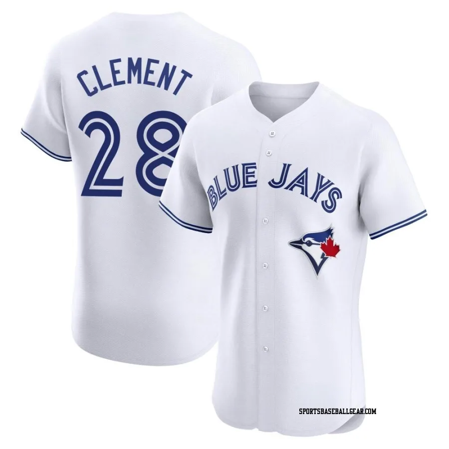 Ernie Clement Men's Toronto Blue Jays White Elite Home Jersey