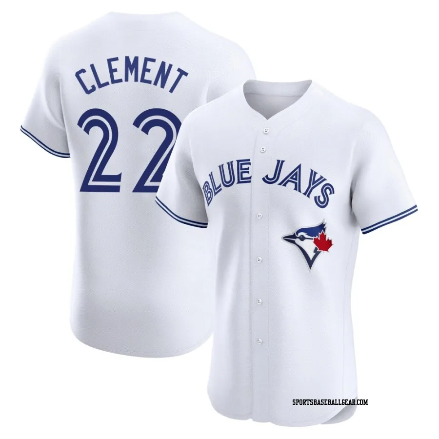 Ernie Clement Men's Toronto Blue Jays White Elite Home Jersey