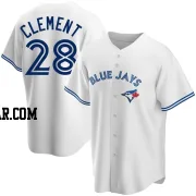 Ernie Clement Men's Toronto Blue Jays White Replica Home Jersey