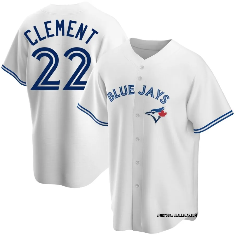 Ernie Clement Men's Toronto Blue Jays White Replica Home Jersey