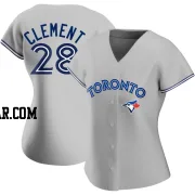 Ernie Clement Women's Toronto Blue Jays Gray Authentic Road Jersey