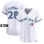 Ernie Clement Women's Toronto Blue Jays White Limited Home Jersey