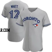 Ernie Whitt Men's Toronto Blue Jays Gray Authentic Road Jersey