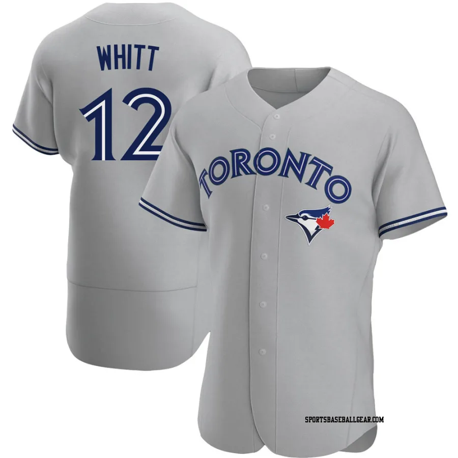 Ernie Whitt Men's Toronto Blue Jays Gray Authentic Road Jersey