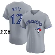 Ernie Whitt Men's Toronto Blue Jays Gray Elite Road Jersey