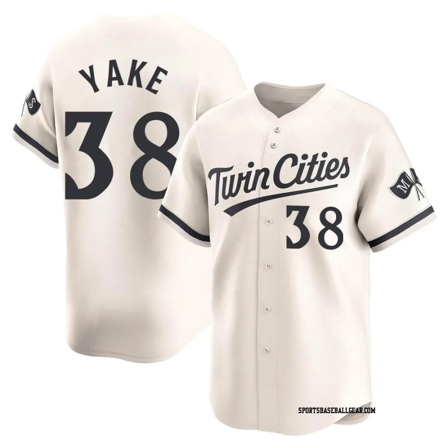 Ernie Yake Men's Minnesota Twins Cream Limited Alternate Jersey