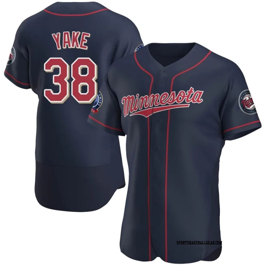 Ernie Yake Men's Minnesota Twins Navy Authentic Alternate 60th Season Jersey