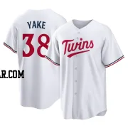 Ernie Yake Men's Minnesota Twins White Replica Home Jersey