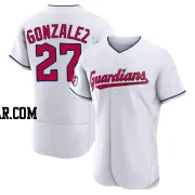 Esteban Gonzalez Men's Cleveland Guardians White Authentic Home Jersey