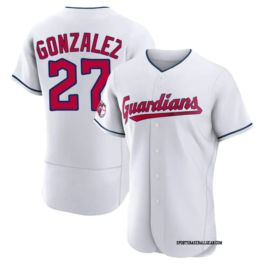 Esteban Gonzalez Men's Cleveland Guardians White Authentic Home Jersey