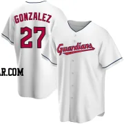 Esteban Gonzalez Men's Cleveland Guardians White Replica Home Jersey