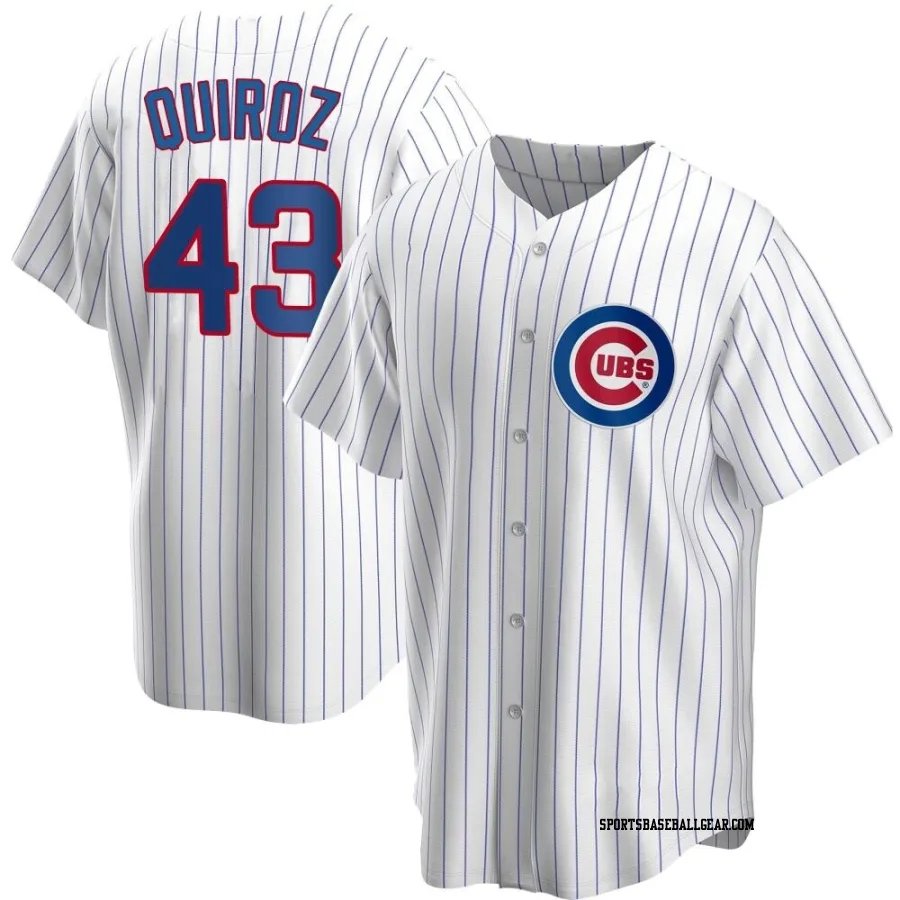 Esteban Quiroz Men's Chicago Cubs White Replica Home Jersey