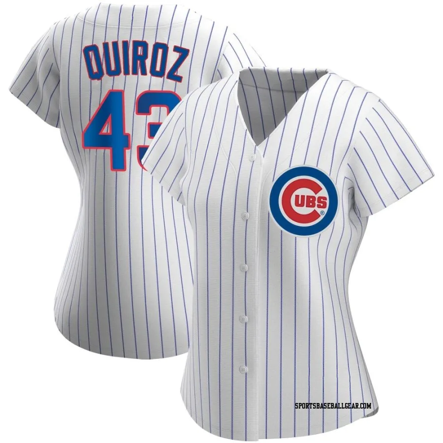 Esteban Quiroz Women's Chicago Cubs White Authentic Home Jersey